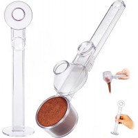 2Pcs Coffee Scoop Funnel 2Tbsp 51mm Espresso Tamper Kit, BPA-Free PCTG Dishwasher Safe, Fits K-Cup Reusable Pods/Espresso Machine, Coffee/Protein/Powder, Upgraded Combo Transparent, 2 Models A&B