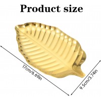 Stove Spoon Holder,Versatile Leaf Spoon Rest, Stainless Steel Spoons Rests,Heat-resistant,Durable, for Cooking Utensils Jewelry Ring Plate Necklace Bracelet Stand Tray Storage Box,Gold