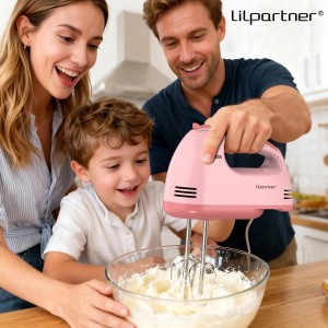 Hand Mixer Electric, Small Food Mixer 7 Speeds Handheld Blender, 304 *(2* Beater, 2*Dough Hook) Kitchen Blender for Cream, Cookies, Dishwasher Safe
