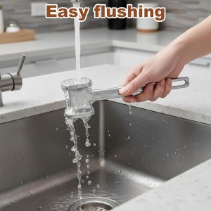 2 Pack Meat Tenderizer Set with Cleaning Brush, 21 Needle Stainless Steel Meat Tenderizer Tool Plus Small Square Head Meat Hammer for Chicken, Steak and Beef Preparation, Black Storage Bag Included