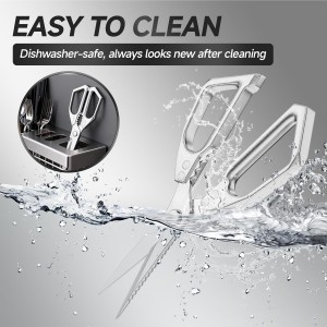 2-Pack Heavy Duty Stainless Steel Kitchen Scissors-All Purpose Heavy Duty Poultry Shears for Meat,Chicken Bones and Turkey,Dishwasher Safe Sharp Japanese Cooking Shears, Gifts for Women