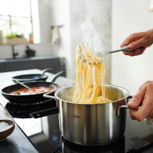 Fissler Essential Pasta Fork, 18/10 Stainless Steel Kitchen Utensil for Serving Pasta & Noodles, Ergonomic Handle, Dishwasher Safe