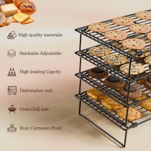4PCS Cooling Racks for Cooking and Baking, Collapsible 4 Tiers 10