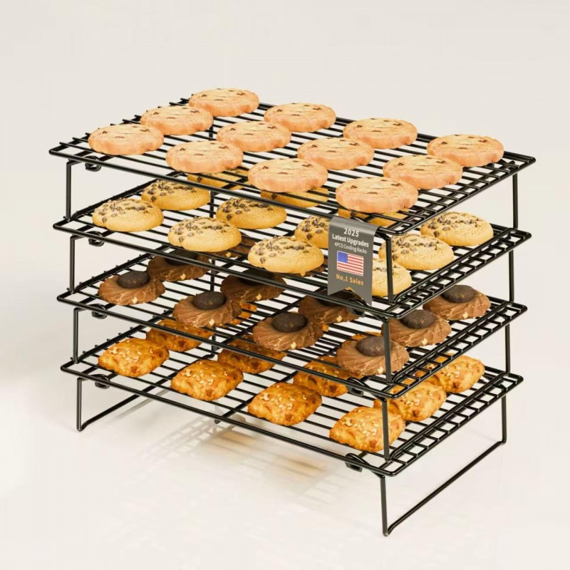 4PCS Cooling Racks for Cooking and Baking, Collapsible 4 Tiers 10