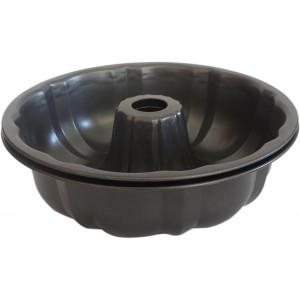 7 Inch Fluted Tube Cake Pan, Carbon Steel Round Tube Baking Pans, Small Kugelhopf Pan Pound Cake Mold for Cakes, Bread, Flan, 2 PCS, Black Color