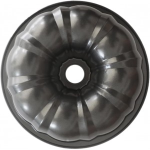 7 Inch Fluted Tube Cake Pan, Carbon Steel Round Tube Baking Pans, Small Kugelhopf Pan Pound Cake Mold for Cakes, Bread, Flan, 2 PCS, Black Color