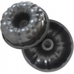 7 Inch Fluted Tube Cake Pan, Carbon Steel Round Tube Baking Pans, Small Kugelhopf Pan Pound Cake Mold for Cakes, Bread, Flan, 2 PCS, Black Color