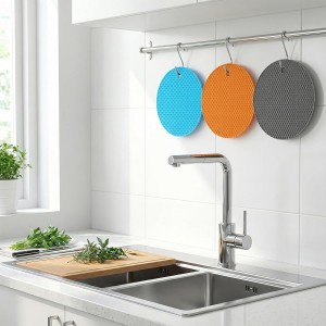 3pcs Rubber Grippers for Opening Jars - 7 Inch Rubber Jar Opener Grippers Non-Slip Round Bottle Lid Opener - Heat Resistant Coasters Mats for Weak Hands Seniors Children, Orange Blue Gray