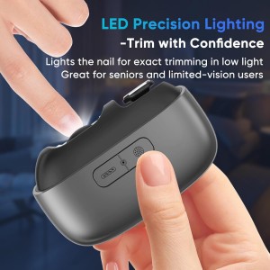 Electric Nail Clipper with LED Light & Nail Storage – Smart Rechargeable Fingernail & Toenail Trimmer for Seniors & Adults, One-Touch Quiet Nail Cutter (2026 Upgraded Version)