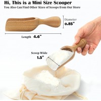 Wooden Scoops for Canisters 2PCS Wooden Scoop for Jars Acacia Small Measuring Spoons for Ground Coffee Scoops Shovel Mini Kitchen Scooper for Tea Powder Bath Salt Laundry Detergent Shove- Multipurpose