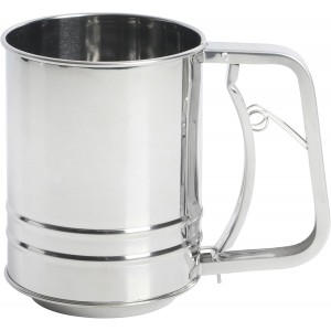 Oster Helmsdale 2 Cup Stainless Steel Flour Sifter for Baking for Crank Sifter