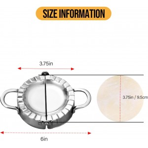 Stainless Steel Dumpling Ravioli Maker Press,2 Pack Pierogi Mold - Wonton Mould, Easy-tool for Dumpling Wrapper Dough Stamp Cutter Pastry Pie Making (2 pcs dumpling maker)