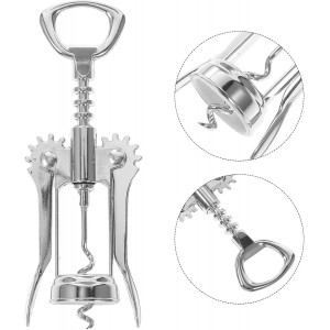 BESPORTBLE Premium Metal Lever Wine Corkscrew Bottle Opener One Wine and Beer Opener with Comfortable Thick Handle Easy to Operate for Home and Party Use