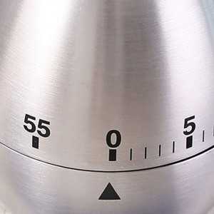 Kitchen Timer for Cooking, Egg Kitchen Timer Stainless Steel Mechanical Rotating Alarm 60 Minutes Count Down Time Clock for Cooking Learning(Color:Silver)