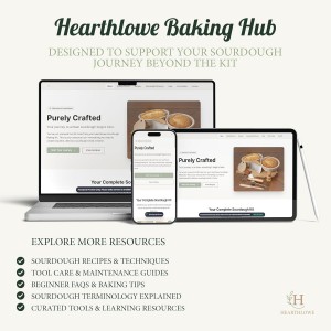 Sourdough Baking Kit Complete Starter Set with Banneton Proofing Basket Bread Lame Dough Scraper Whisk and Guide for Homemade Artisan Bread