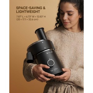 Sangcon Electric Cheese Grater for Block Cheese, 5-in-1 Automatic Salad Shooter & Vegetable Slicer with 5 Stainless Steel Blades, One-Touch Electric Grater for Cheese, Vegetables, Fruits & Nuts