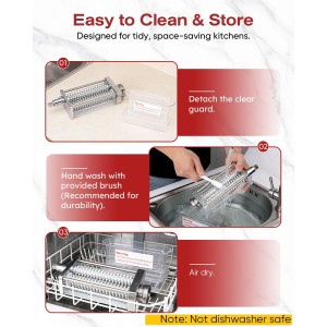 Adjustable Meat Tenderizer Attachment for KitchenAid Stand Mixers 3 Thickness Settings with Wide Metal Wheel & Tall Chute Meat Tenderizer Tool (meat tenderizer)