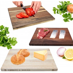 Acacia Wood Cutting Board Book Set, 3-Piece Decorative Chopping Boards with Stand | Book-Shaped Design| Dishwasher Safe for Easy Cleaning | Ideal for Meat, Vegetables | Unique Gift for Home Cooks