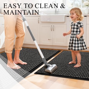 Kitchen Rugs,Non Slip Absorbent Kitchen Mats for Floor-Thick Stain Resistant Washable Kitchen Floor Mat Runner Carpet for Hallways,Entryway,Laundry Room,Sink(17