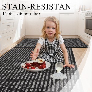 Kitchen Rugs,Non Slip Absorbent Kitchen Mats for Floor-Thick Stain Resistant Washable Kitchen Floor Mat Runner Carpet for Hallways,Entryway,Laundry Room,Sink(17