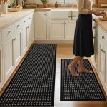Kitchen Rugs,Non Slip Absorbent Kitchen Mats for Floor-Thick Stain Resistant Washable Kitchen Floor Mat Runner Carpet for Hallways,Entryway,Laundry Room,Sink(17