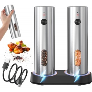 Electric Salt and Pepper Grinder Set Rec...
