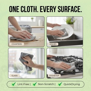 Swedish Dishcloths 12 Pack - Reusable Paper Towels for Kitchen, Absorbent Cellulose Sponge Cleaning Cloths, Washable Dish Rags, Quick Drying Kitchen Towels, Paper Towel Alternative by Organic Origin