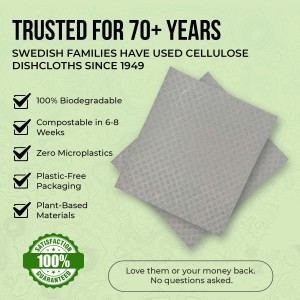 Swedish Dishcloths 12 Pack - Reusable Paper Towels for Kitchen, Absorbent Cellulose Sponge Cleaning Cloths, Washable Dish Rags, Quick Drying Kitchen Towels, Paper Towel Alternative by Organic Origin
