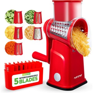 NutriChef 5 in 1 Cheese Grater & Shredde...