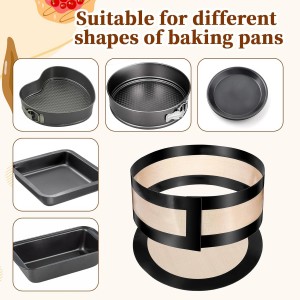 cobee 1 Set Silicone Baking Mat For Springform Pan, 9 Inch Nonstick Silicone Mats Pie Crust Protector, Prevent Cake From Sticking To Bottom And Side For Cheesecake Pan