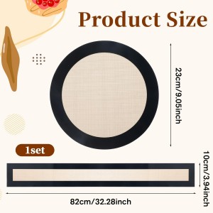 cobee 1 Set Silicone Baking Mat For Springform Pan, 9 Inch Nonstick Silicone Mats Pie Crust Protector, Prevent Cake From Sticking To Bottom And Side For Cheesecake Pan