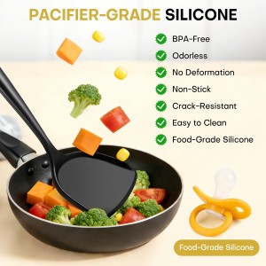 3 Pieces Silicone Spatula, Pacifier-Grade Silicone Spatulas Set Heat Resistant 600℉ for Food Safety, Premium Non-Stick Silicone Solid Turner BPA Free for Cooking, Enhances Cooking Comfort