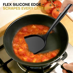 3 Pieces Silicone Spatula, Pacifier-Grade Silicone Spatulas Set Heat Resistant 600℉ for Food Safety, Premium Non-Stick Silicone Solid Turner BPA Free for Cooking, Enhances Cooking Comfort