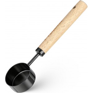 Stainless Steel Wood 1 Teaspoon Scoop, W...