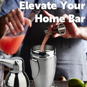 Penguin Cocktail Shaker, Bartender Shakers 17oz with Built-In Strainer, Unique Design Stainless Steel Martini Shaker Professional Bar Mixology Tool, Sliver Drink Mixer Bartending Essential