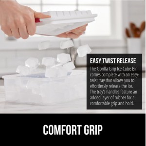 GORILLA GRIP Wine Opener, Red and Ice Cube Bin, Red Bundle