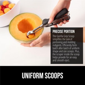 GORILLA GRIP Wine Opener, Black and Cookie Scoop, 44mm, Black Bundle