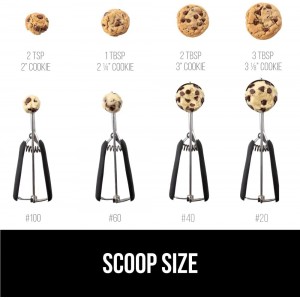 GORILLA GRIP Wine Opener, Black and Cookie Scoop, 44mm, Black Bundle