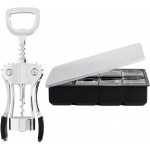 GORILLA GRIP Wine Opener, Black and Ice Cube Bin, Black Bundle