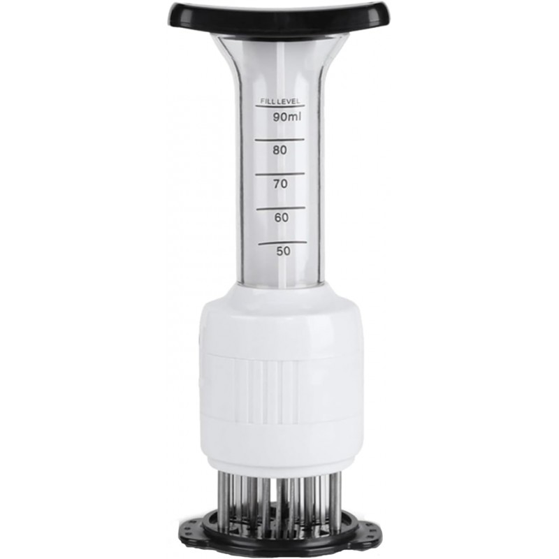 Stainless Steel Meat Injector - 1 Pack Seasoning Injector Marinade Injector for BBQ Turkey Chicken - Flavor Tenderizer Syringe for Poultry Cooking