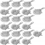 20 Pack 6 Inch Stainless Steel Cocktail Strainer for Drinks, Bar Bartender Strainers, Stainless Steel cocktail Filter for Home Bar, Bartender