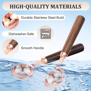 2Pcs Coffee Scoop for Ground Coffee, 6.57 Inch Coffees Scoop 1 Tablespoon, Wooden Handle Measuring Spoon for Ground Coffees & Tea