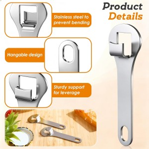 2 Pack Jar Opener, Stainless Steel Jar Lid Openers for Weak Hands and Seniors, Easy Grip Metal Canning Bottle Opening, Kitchen Tool Gifts for Older, Women (Silver)