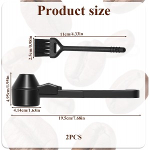 Coffee Scoop & Funnel for Reusable Refillable Coffee Pods Scoop with Funnel for Ground Coffees Mess-Free Measuring Spoon 2 Tablespoon Capacity Scooper Tea without Spilling with a Brush