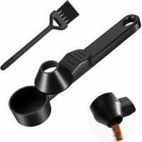 Coffee Scoop & Funnel for Reusable Refillable Coffee Pods Scoop with Funnel for Ground Coffees Mess-Free Measuring Spoon 2 Tablespoon Capacity Scooper Tea without Spilling with a Brush