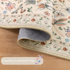 Ileading Kitchen Rugs Sets of 2, Non Slip Washable Kitchen Mats for Floor, Stain Resistant Farmhouse Floor Mat Carpet Runner for Kitchen Sink Office Laundry Hallway, Beige 20