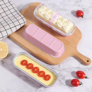 30 Pack Mini Loaf Cake Pan with Lids and Spoons, 6.8oz Small Disposable Aluminum Cake Tin Foil Pans, Rectangular Mini Loaf Bread Pans with Lids for Baking,Party,Picnics,Holidays (Pink)