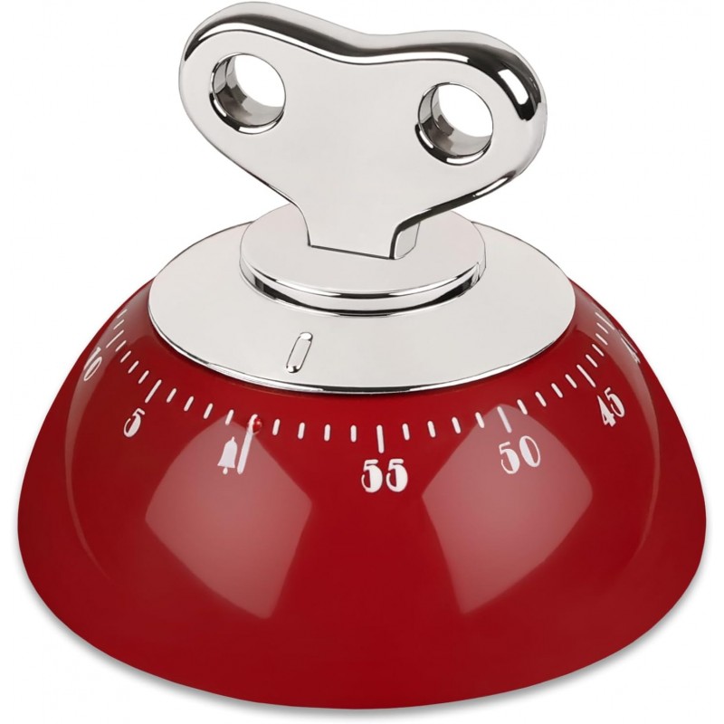 Mechanical Kitchen Timer, Magnetic Wind Up Analog Timer with Loud Alarm Sound for Cooking, Baking, Classic Retro Design, No Battery Needed