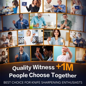 Rolling Knife Sharpener Kit with Diamond & Ceramic Discs, Magnetic Angle Guide 15° 20°, Professional Kitchen Knife Sharpener System, Manual Knife Sharpening Tool for Chef Knives Kitchen Gadgets