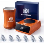 Rolling Knife Sharpener Kit with Diamond & Ceramic Discs, Magnetic Angle Guide 15° 20°, Professional Kitchen Knife Sharpener System, Manual Knife Sharpening Tool for Chef Knives Kitchen Gadgets